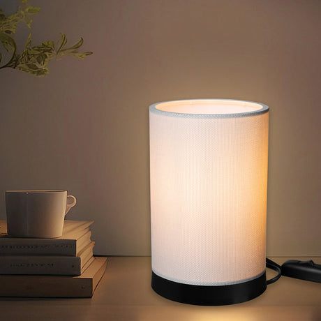 Lampa de Masa Fana din pvc, Crem, D14x21 cm