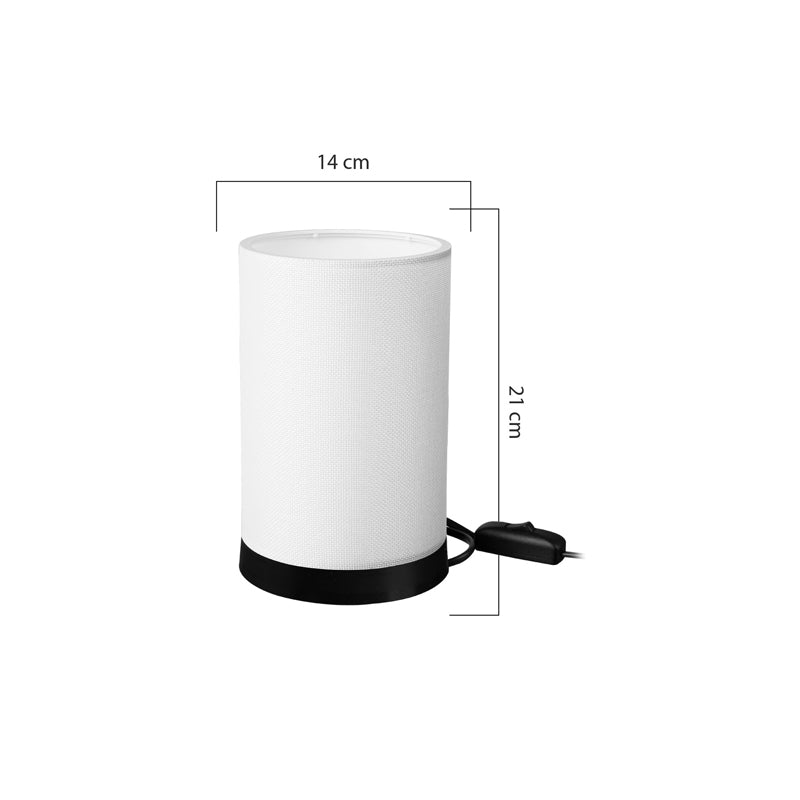 Lampa de Masa Fana din pvc, Crem - Gri, D14x21 cm - Crem