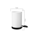 Lampa de Masa Fana din pvc, Crem - Gri, D14x21 cm - Crem