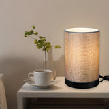 Lampa de Masa Fana din pvc, Crem - Gri, D14x21 cm - Gri