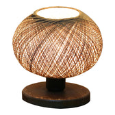 Lampa de masa Povilia, bej-negru, D20x30 cm, imagine suplimentara