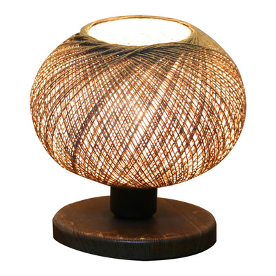 Lampa de masa Povilia, bej-negru, D20x30 cm, imagine suplimentara