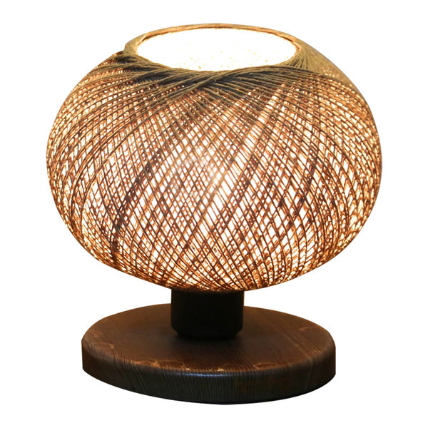 Lampa de masa Povilia, bej-negru, D20x30 cm