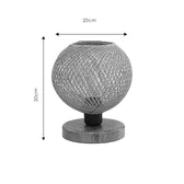 Lampa de masa Povilia, bej-negru, D20x30 cm, detaliu produs