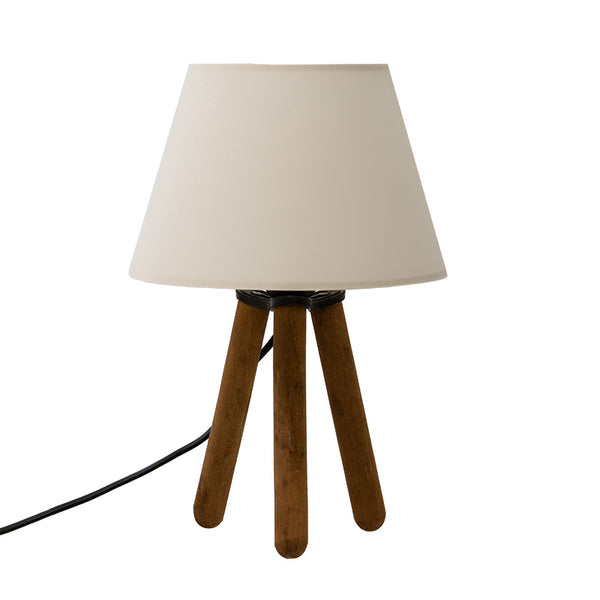 Lampa de masa PWL-1071 alb murdar-nuc, D22x32 cm