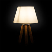 Lampa de masa PWL-1071 alb murdar-nuc, D22x32 cm, imagine suplimentara