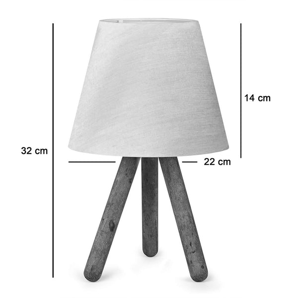 Veioza PWL-1071, textil si MDF, D22x32 cm