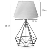 Lampa de Masa PWL-1080, bej-auriu, D22x39 cm, imagine suplimentara