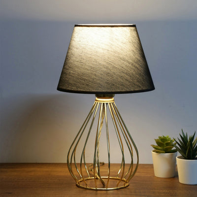 Lampa de masa PWL-1150, negru-auriu, D22x37 cm, imagine suplimentara