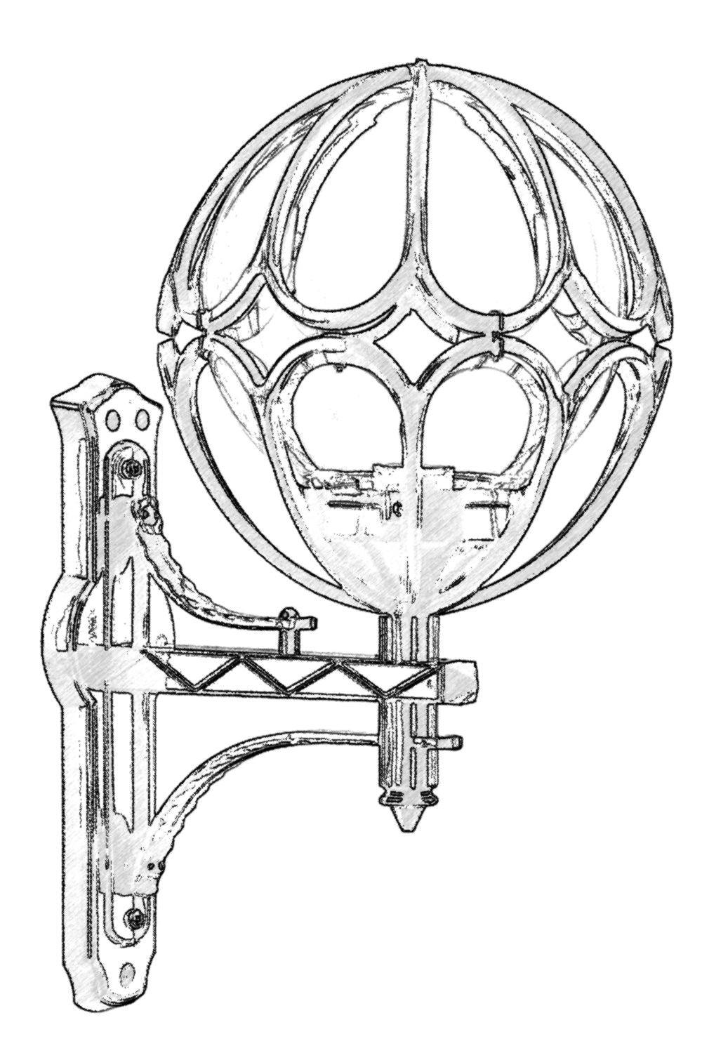 Lampă de perete de exterior BAP 1 Outdoor Wall Lamp, Negru, 40x62x30 cm
