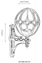 Lampă de perete de exterior BAP 1 Outdoor Wall Lamp, Negru, 40x62x30 cm