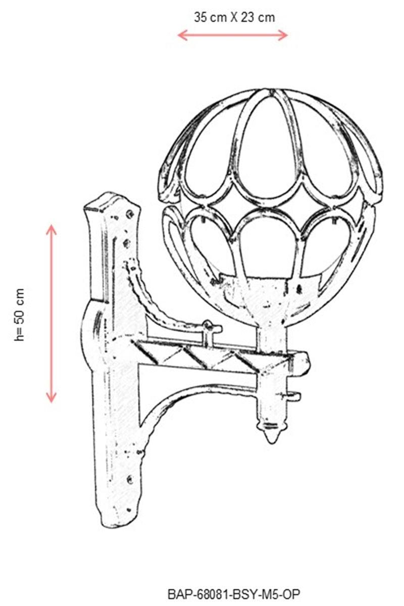Lampă de perete de exterior BAP 3 Outdoor Wall Lamp, Negru, 35x50x23 cm