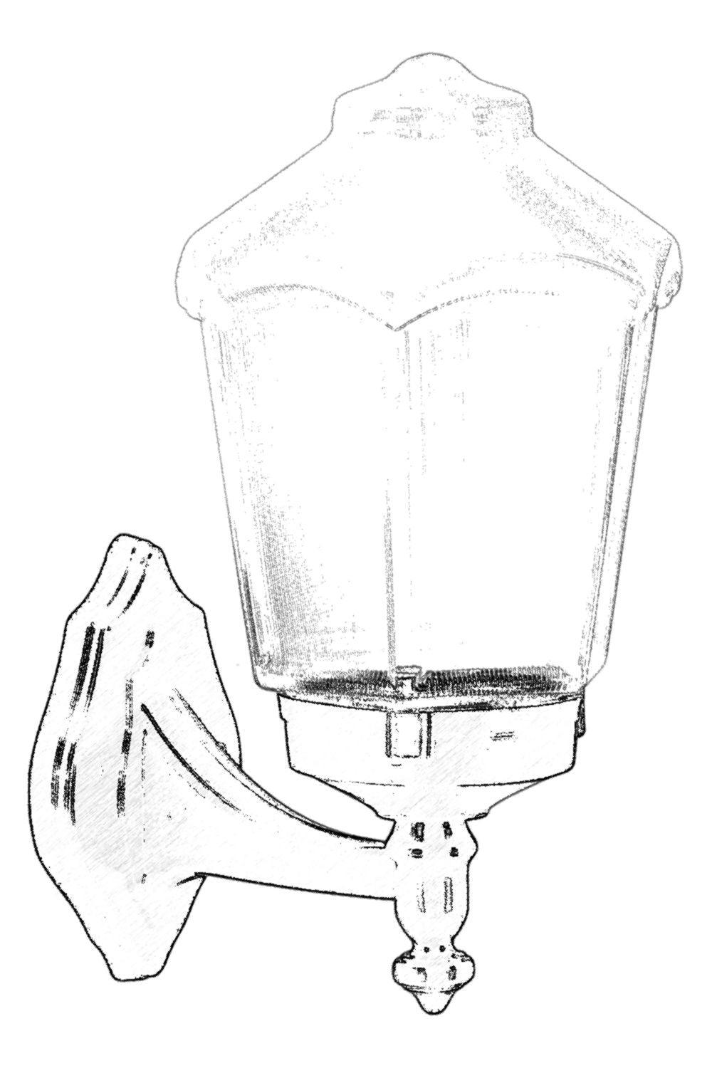 Lampă de perete de exterior BAP 999 Outdoor Wall Lamp, Negru, 25x34x20 cm