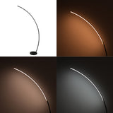 Lampa de podea Archer, Metal, 70x28x165 cm - Negru