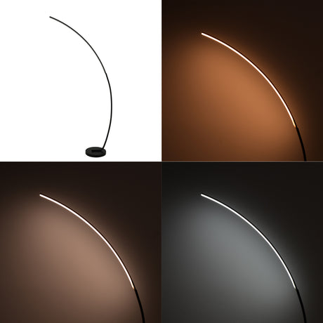 Lampa de podea Archer, Metal, 70x28x165 cm