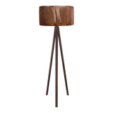 Lampa de podea Carner, MDF, Nuc, D45x155 cm