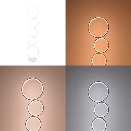 Lampa de podea cu LED Chemal, metal, alb, 30x130 cm