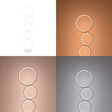 Lampadar Chemal, metal si LED, D30x130 cm - Alb