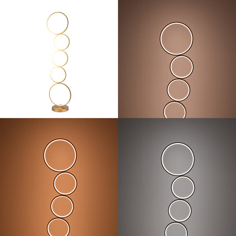 Lampa de podea cu LED Chemal, metal aurit, Auriu, 30x130 cm