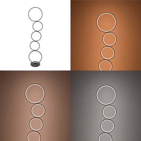 Lampa de podea cu LED Chemal, metal, negru, 30x130 cm