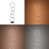 Lampa de podea cu LED Chemal, metal aurit, Auriu, 30x130 cm - Negru