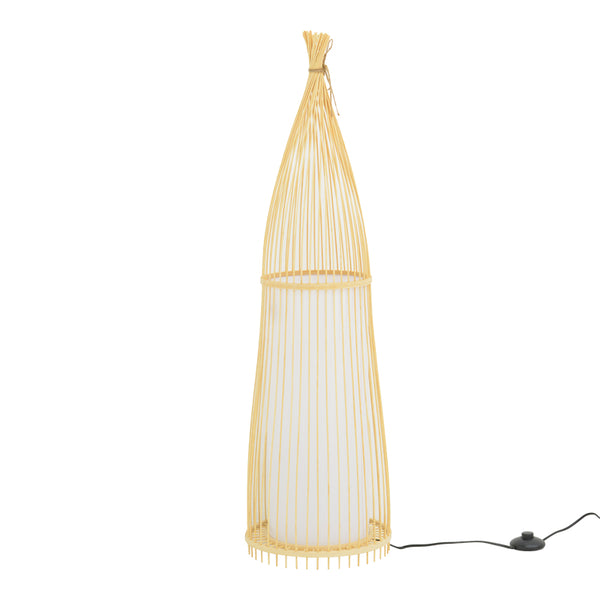 Lampa de podea Florance bambus, Natural, D28x100 cm