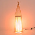 Lampa de podea Florance bambus, Natural, D28x100 cm, imagine suplimentara