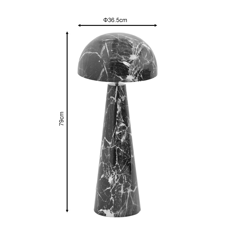 Lampa de podea Flozer marmura metal, negru, D36x79 cm