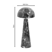 Lampa de podea Flozer marmura metal, negru, D36x79 cm, detaliu produs