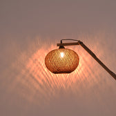 Lampa de podea Gaia din lemn, maro, 20x50x160 cm, imagine suplimentara