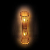 Lampa de podea Gion bambus, Natural, D30x118 cm, imagine suplimentara
