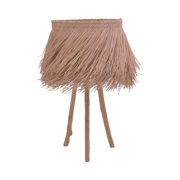 Lampa de podea Herfo ratan, Natural, D45x59 cm