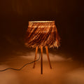 Lampa de podea Herfo ratan, Natural, D45x59 cm, imagine suplimentara