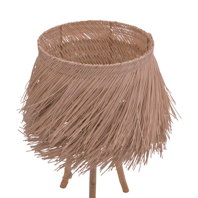 Lampa de podea Herfo ratan, Natural, D45x59 cm, detaliu produs