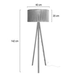 Lampa de podea Karnia, Stofa, Natural, D45x155 cm