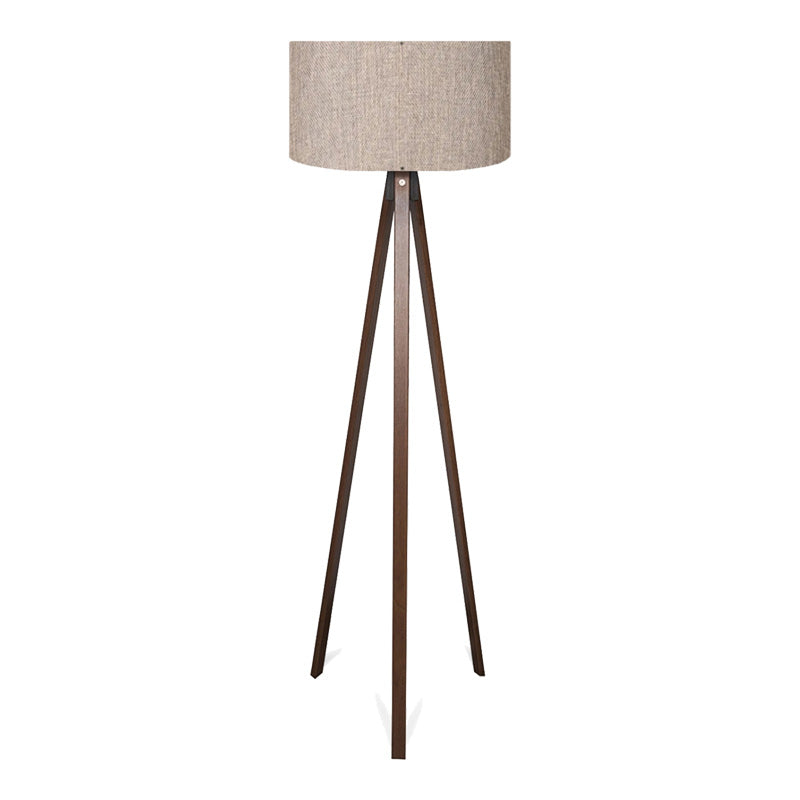 Lampadar PWL-1059, MDF si textil, D38x140 cm - Nisip-Bej-Nuc