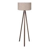 Lampadar PWL-1059, MDF si textil, D38x140 cm - Nisip-Bej-Nuc