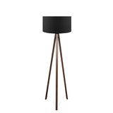 Lampadar PWL-1059, MDF si textil, D38x140 cm - Nuc-Negru