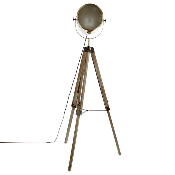 Lampa de podea reglabila Mads, bronz-maro, metal, 62x57x150 cm