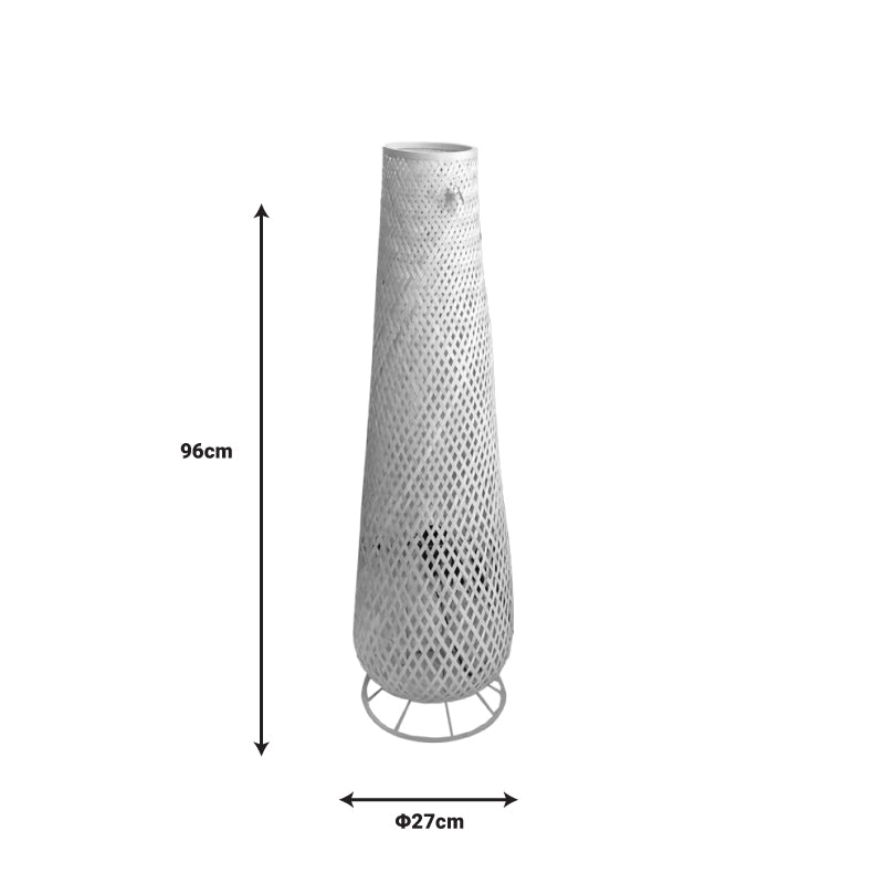 Lampa de podea Solian bambus, Natural, D27x96 cm, detaliu produs