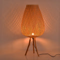 Lampa de podea Vazel bambus, Natural, D38x84 cm, imagine suplimentara