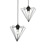 Lampa de tavan cu doua becuri Tebour, metal, Negru, 30x30x70 cm