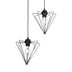 lustra Lampa de tavan cu doua becuri Tebour, metal Negru, 30x30x70 cm