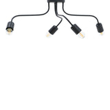 Lampa de tavan cu functie Luchter, metal, negru, 60x60x15 cm
