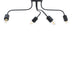 lustra Lampa de tavan cu functie Luchter, metal negru, 60x60x15 cm