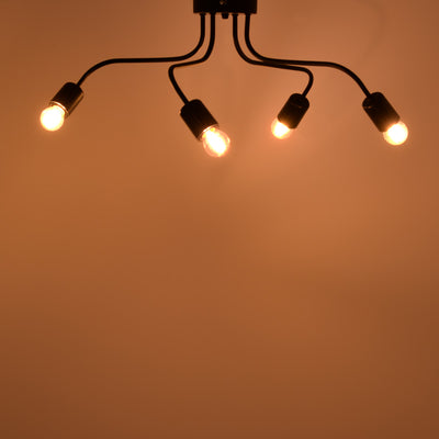 Lampa de tavan cu functie Luchter, metal, negru, 60x60x15 cm, imagine suplimentara