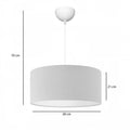 Lampa de tavan cu un singur bec PWL-1091, crem, D38x21 cm, imagine suplimentara