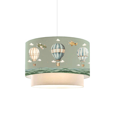 lustra Lampa de tavan pentru copii Balon nuante de verde-crem D30x20 cm