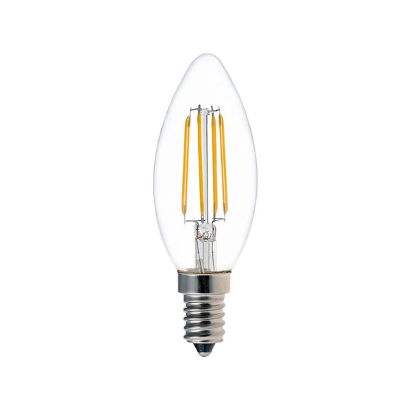 Lampa LED C35 Bec 3000K, Transparent, 10 cm