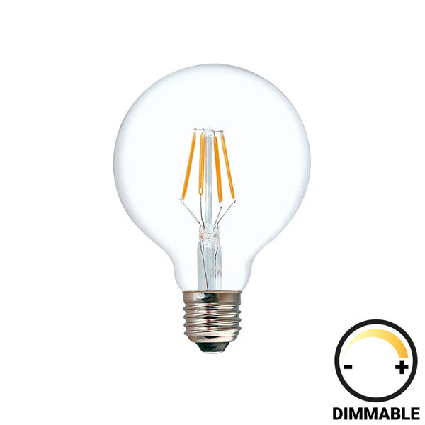 Lampa LED G95 Bec reglabil 200-220V, Transparent, 10x10x14 cm